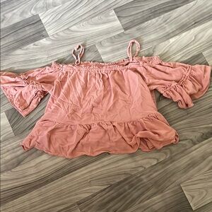 Women's Off-Shoulder Pink Top